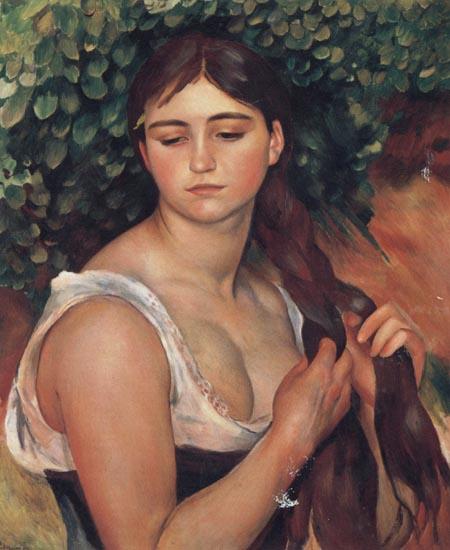 Pierre Renoir The Braid(suzanne Vdaladon) oil painting image